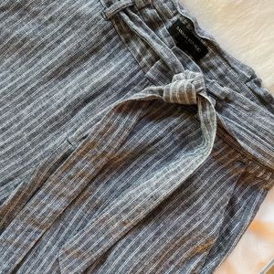 Cute banana republic seersucker wide leg linen pants